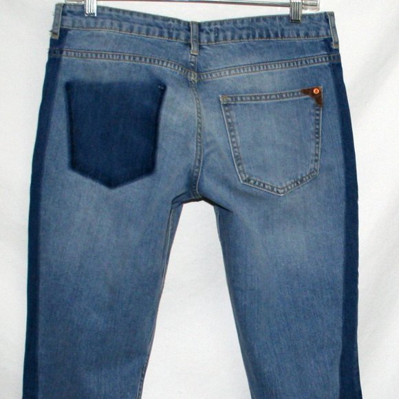 ZARA Basic Bleached Destroyed Raw Ragged Hem Ankle Jeans Size 4 Use Measurements - Picture 2 of 3